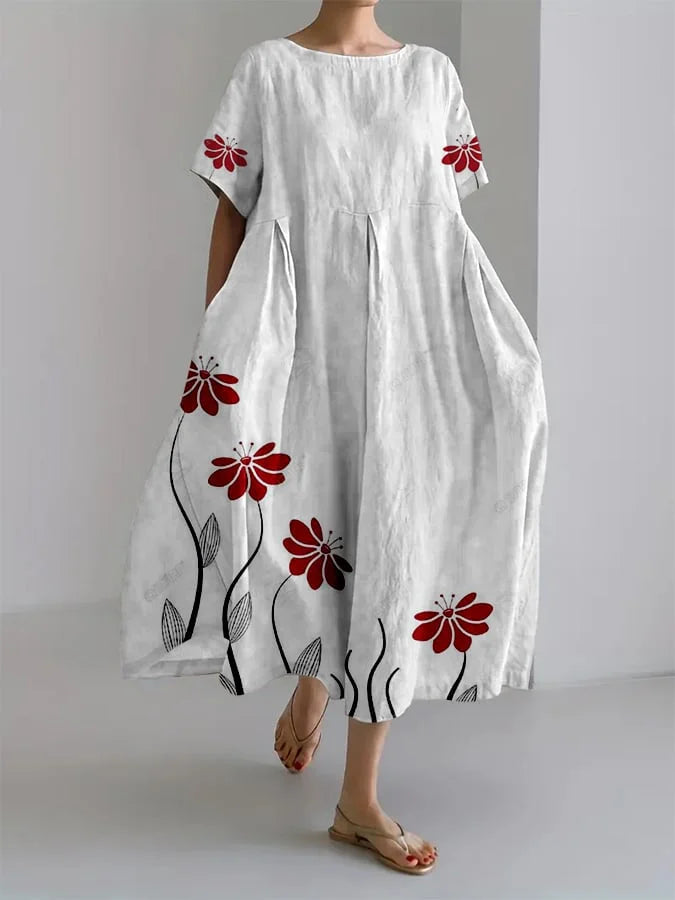 Vestito estivo leggero con incantevole stampa botanica – ROSALIE