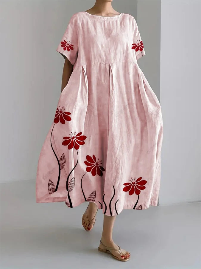 Vestito estivo leggero con incantevole stampa botanica – ROSALIE