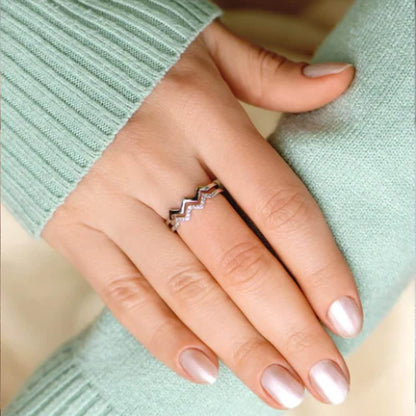 Anello in Argento Sterling 925 - Donna Della Mia Vita - Alti e Bassi