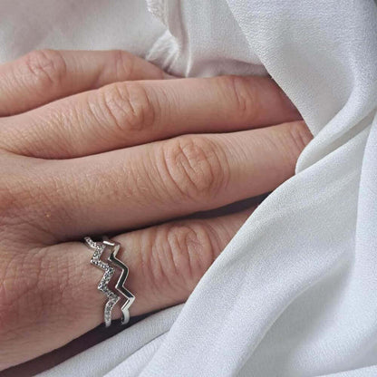Anello in Argento Sterling 925 - Donna Della Mia Vita - Alti e Bassi
