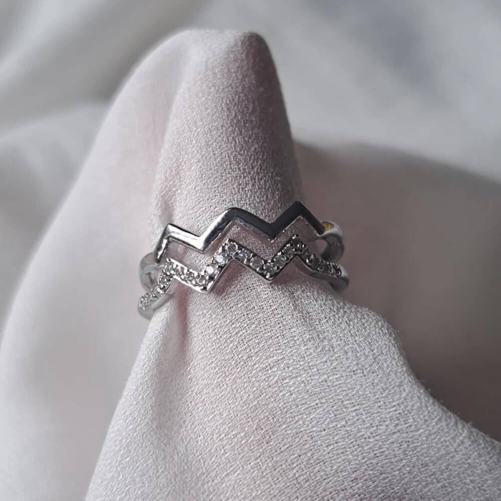 Anello in Argento Sterling 925 - Donna Della Mia Vita - Alti e Bassi