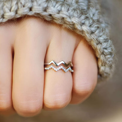 Anello in Argento Sterling 925 - Donna Della Mia Vita - Alti e Bassi
