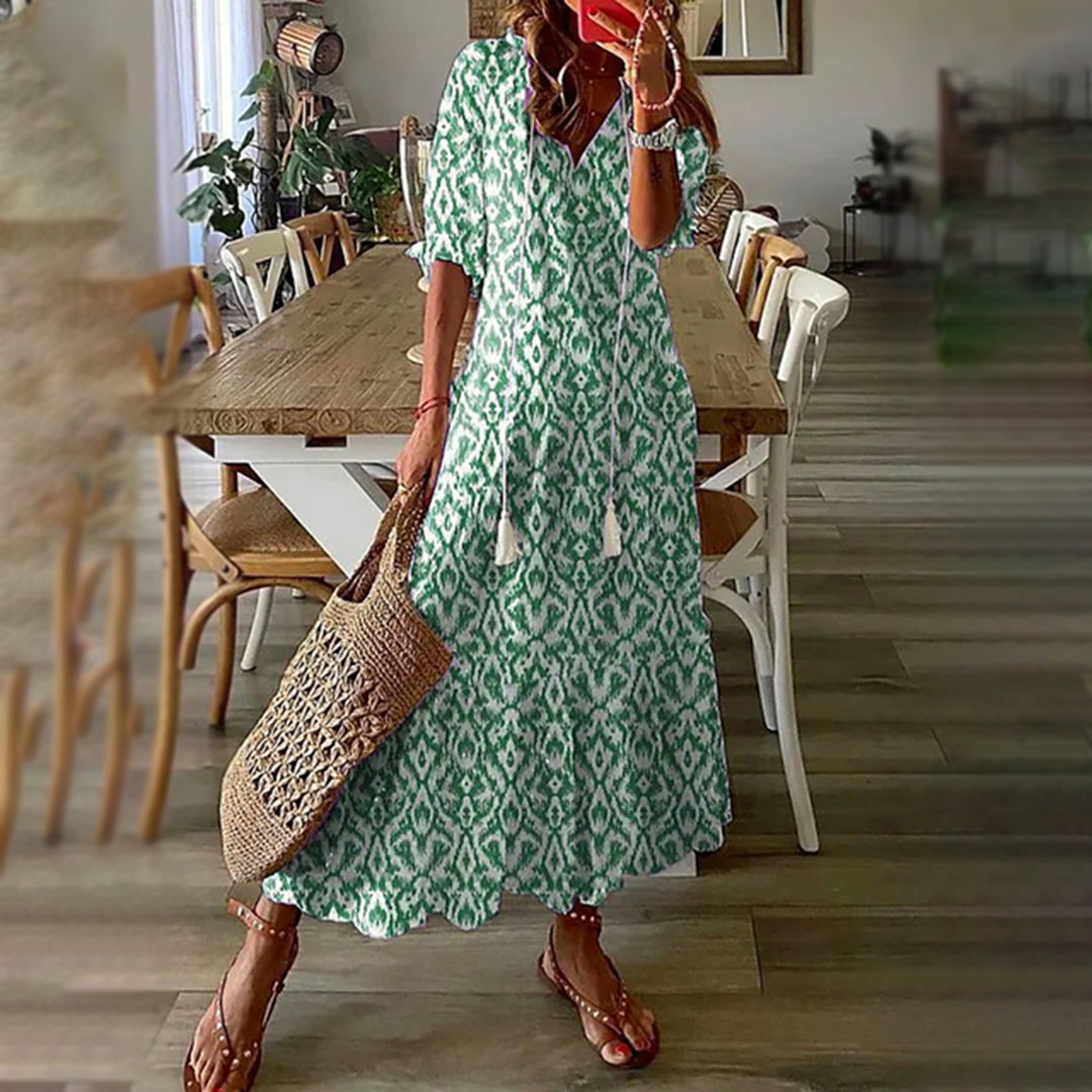 Capucine™ – Abito Maxi Boho con Charme Retro Elegante