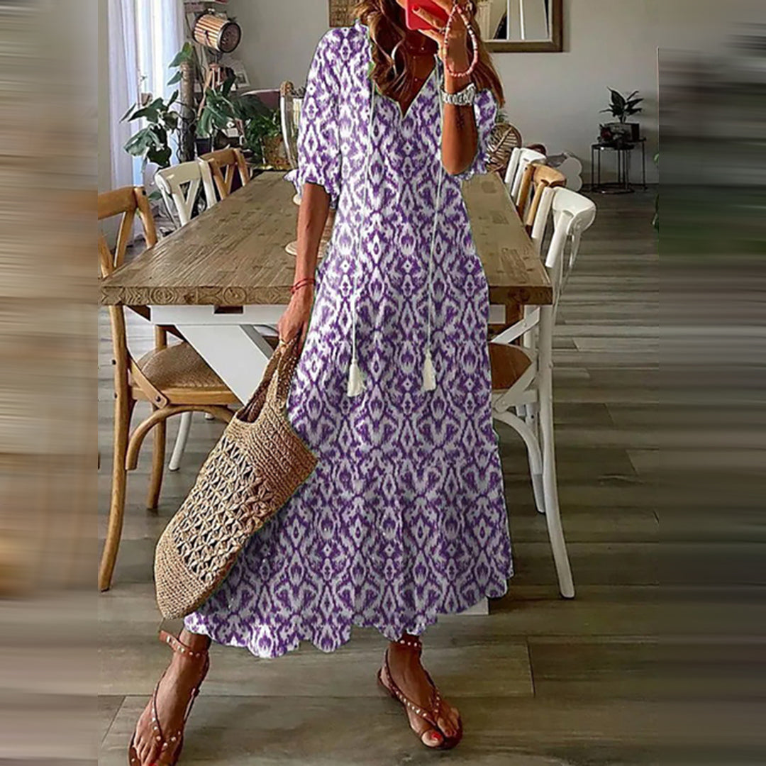 Capucine™ – Abito Maxi Boho con Charme Retro Elegante
