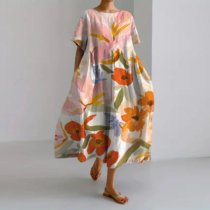 ISLA™ - Vestito estivo con scollo a V e fantasia floreale