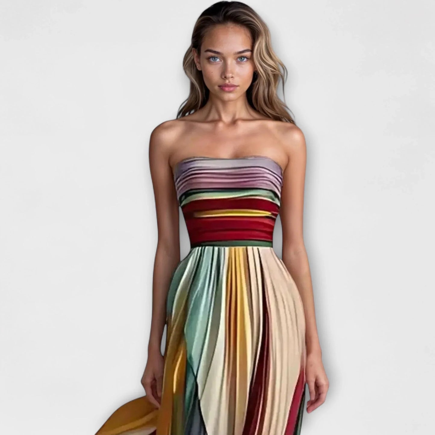 Flora™ - Vestito smanicato colorato