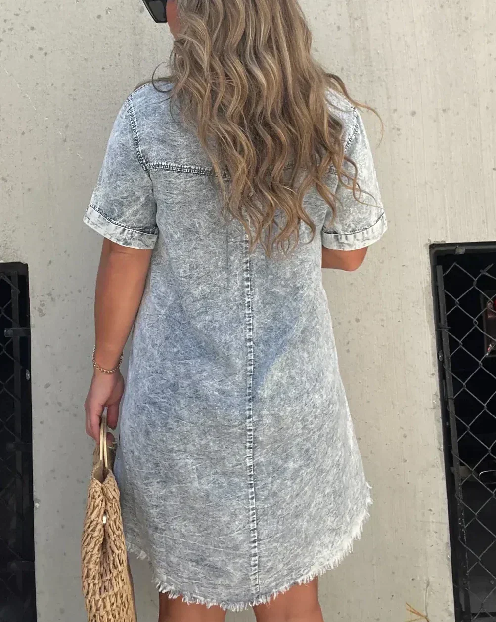 Vera™ - Elegante Vestito Camicia in jeans