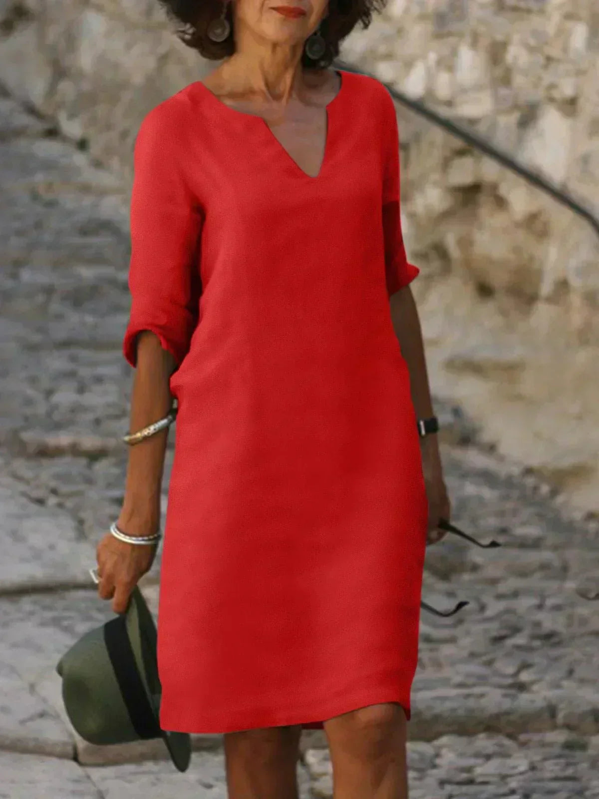 Beatrice™ - Elegante vestito Beatrice con scollo a V raffinato
