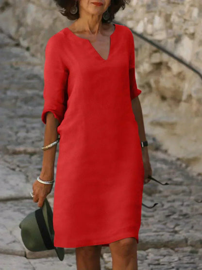 Beatrice™ - Elegante vestito Beatrice con scollo a V raffinato