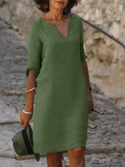 Beatrice™ - Elegante vestito Beatrice con scollo a V raffinato